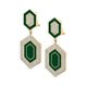 Chroma Pavé Hexagon Cocktail Earrings
