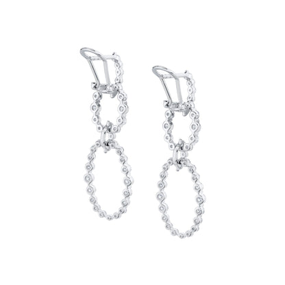 Cloud Oval Drop Earrings