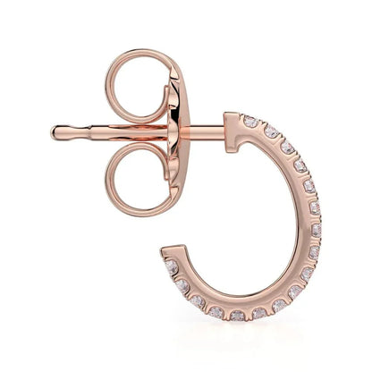 Diamond Huggie Hoop Earrings