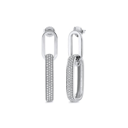 MICHAEL M Earrings Double Luxe Link Wide Drop Earrings