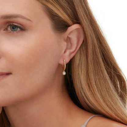 Foundation Bezel Huggie Hoops