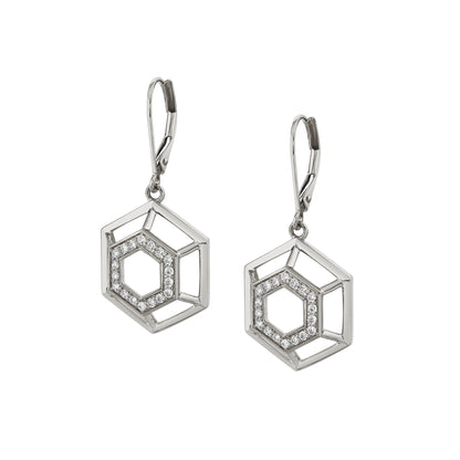 Hex Truss Dangle Earrings