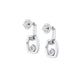 Link Earrings with Bezel Set Diamond