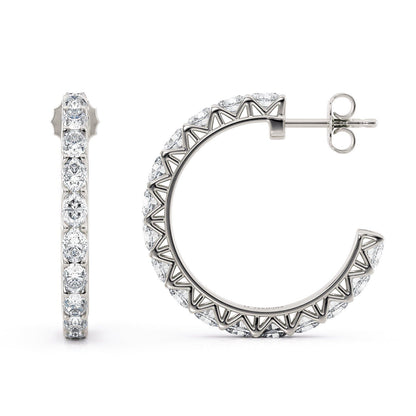 Meksian Diamond Hoop Earrings