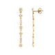 Mixed Shape Bezel Tennis Earrings