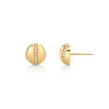 Orb Stripe Button Studs