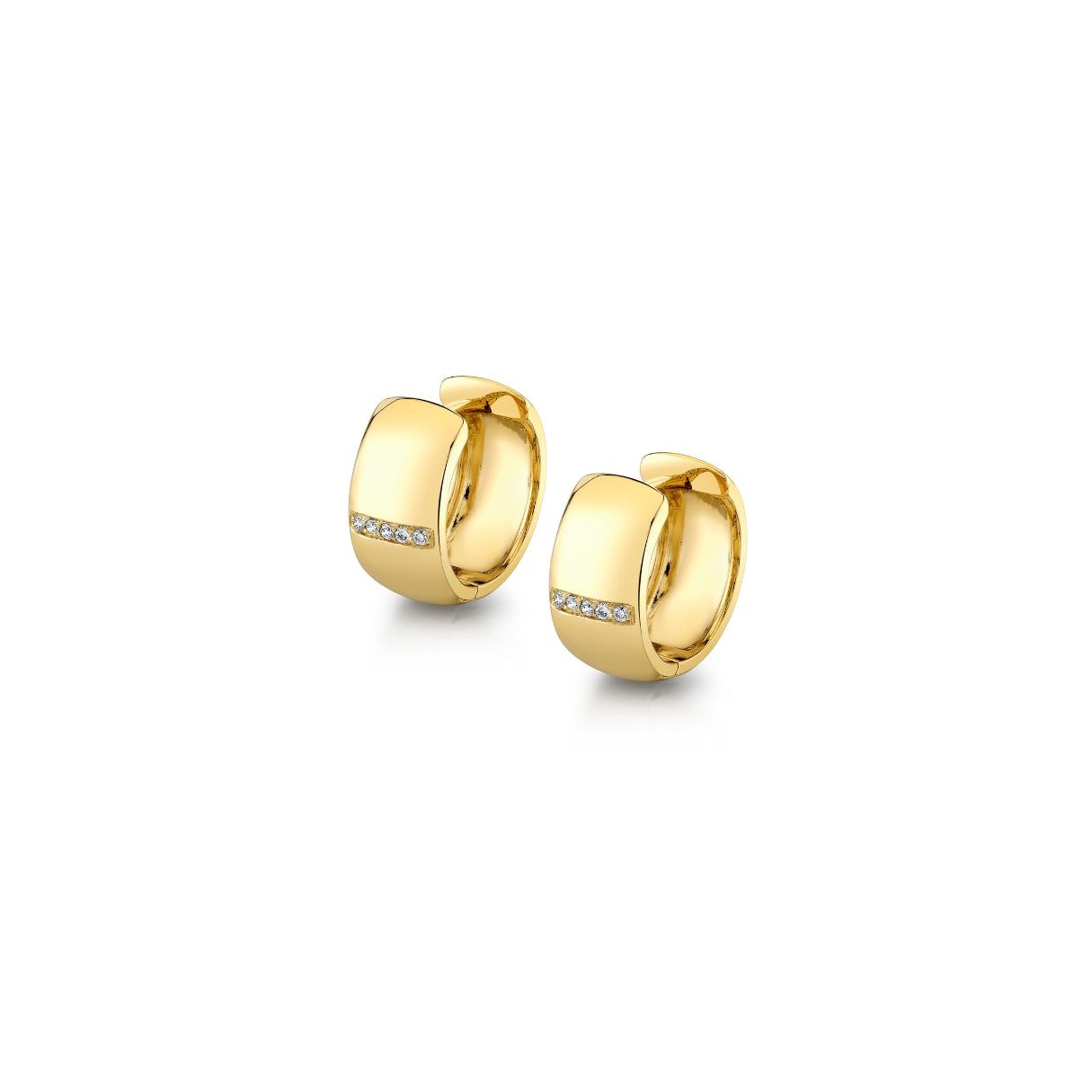 MICHAEL M Earrings Orb Wide Huggie Hoops