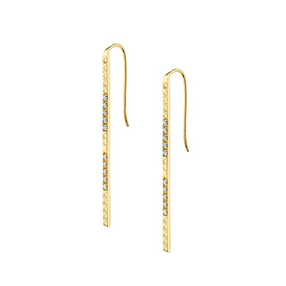 Pavé Foundation Bar Earrings