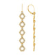 Pavé Hex Long Infinity Earrings