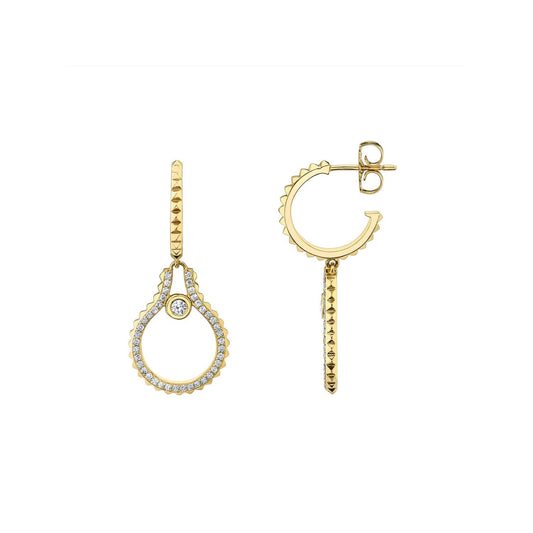 Pavé Mini Signature MM Tetra Earring