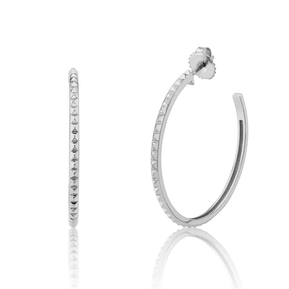 Silver Foundation Hoop Earrings