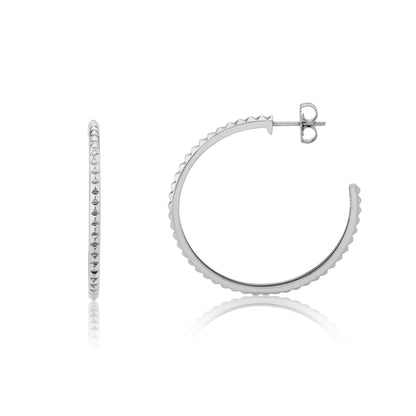 Silver Foundation Hoop Earrings