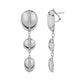 Silver Orb Split Drop Earrings