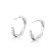 Silver Tetra Crossover Hoops