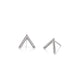 Single V Diamond Stud Earrings