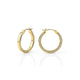 MICHAEL M Earrings Small Chroma Gold Edge Pavé Hoops