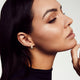 Tetra Pavé Huggie Hoops