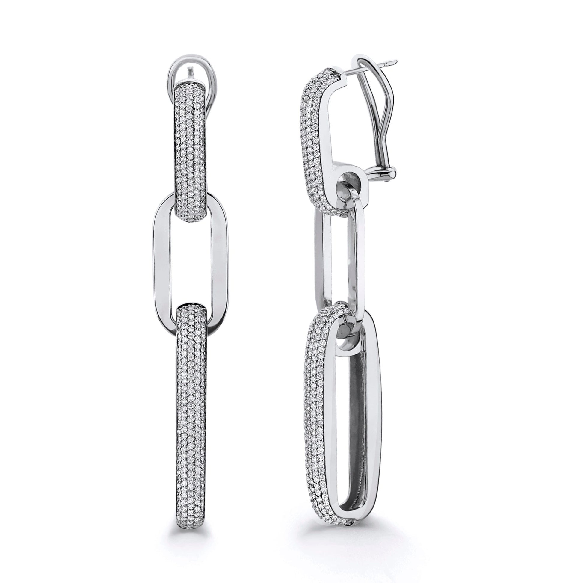 MICHAEL M Earrings Triple Luxe Link Drop Earrings