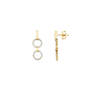 Two Ring Cloud Drop Earrings