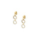 MICHAEL M Earrings Two Ring Cloud Drop Earrings