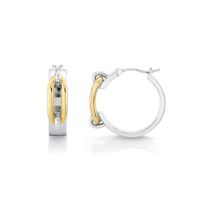 Wide Luxe Link Hoop Earrings