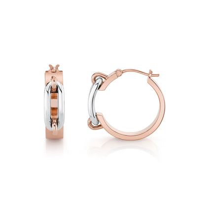 Wide Luxe Link Hoop Earrings