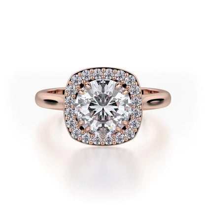 Michael M Center Stone Four Prong Round Engagement Ring