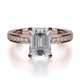 Michael M Center Stone Prong Emerald Engagement Ring