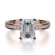 Michael M Center Stone Prong Emerald Engagement Ring