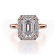 Michael M Center Stone Claw Prong Emerald Engagement Ring