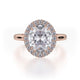 Michael M Bezel Oval Engagement Ring
