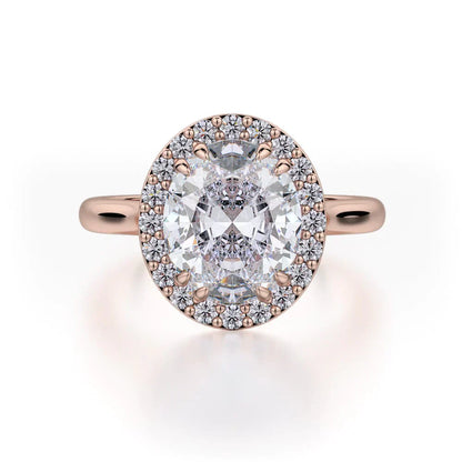 Michael M Bezel Oval Engagement Ring