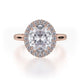 Michael M Bezel Oval Engagement Ring