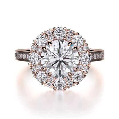 Michael M Prong Round Engagement Ring