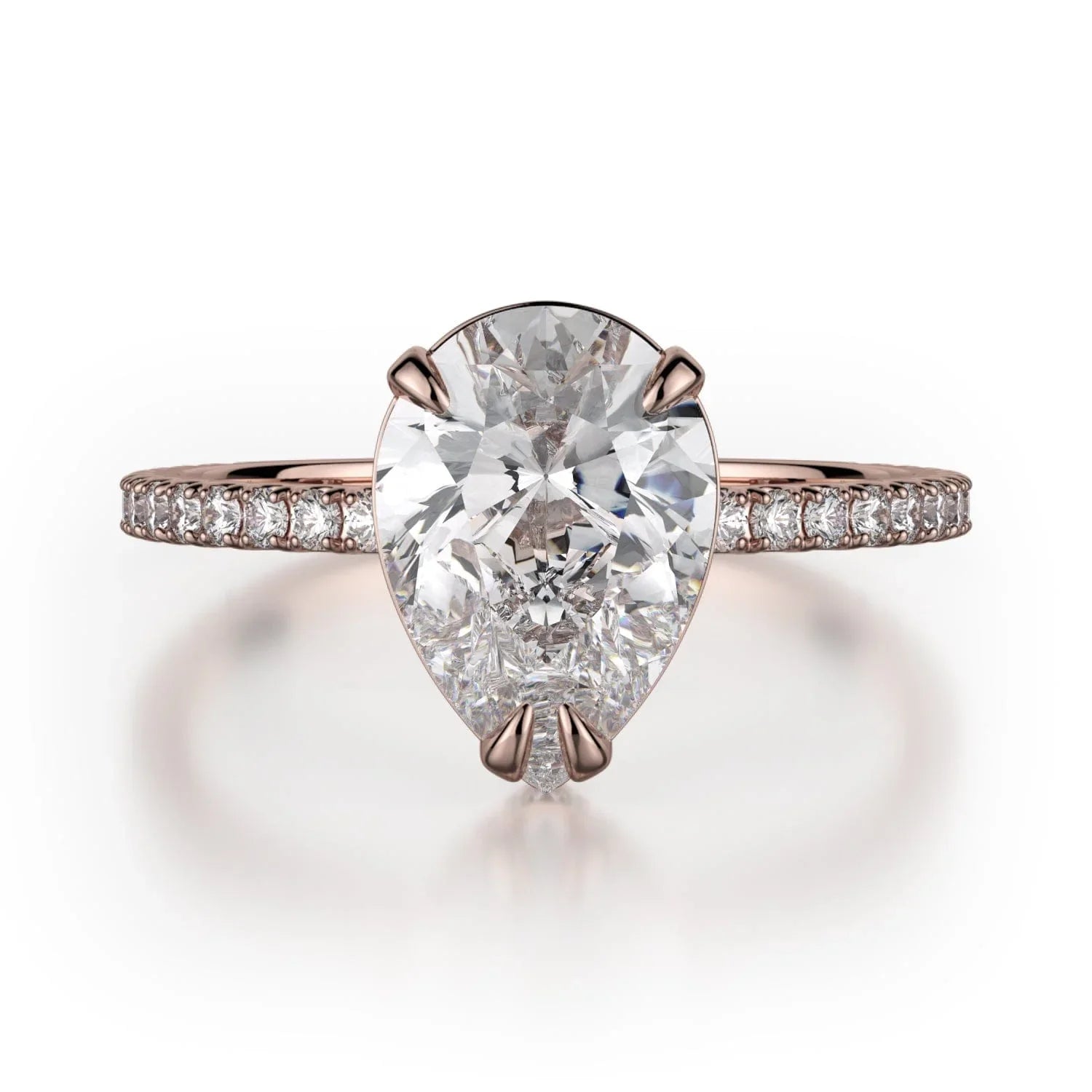 MICHAEL M Engagement Rings 18K Rose Gold Crown R715-2PR R715-2PRRG