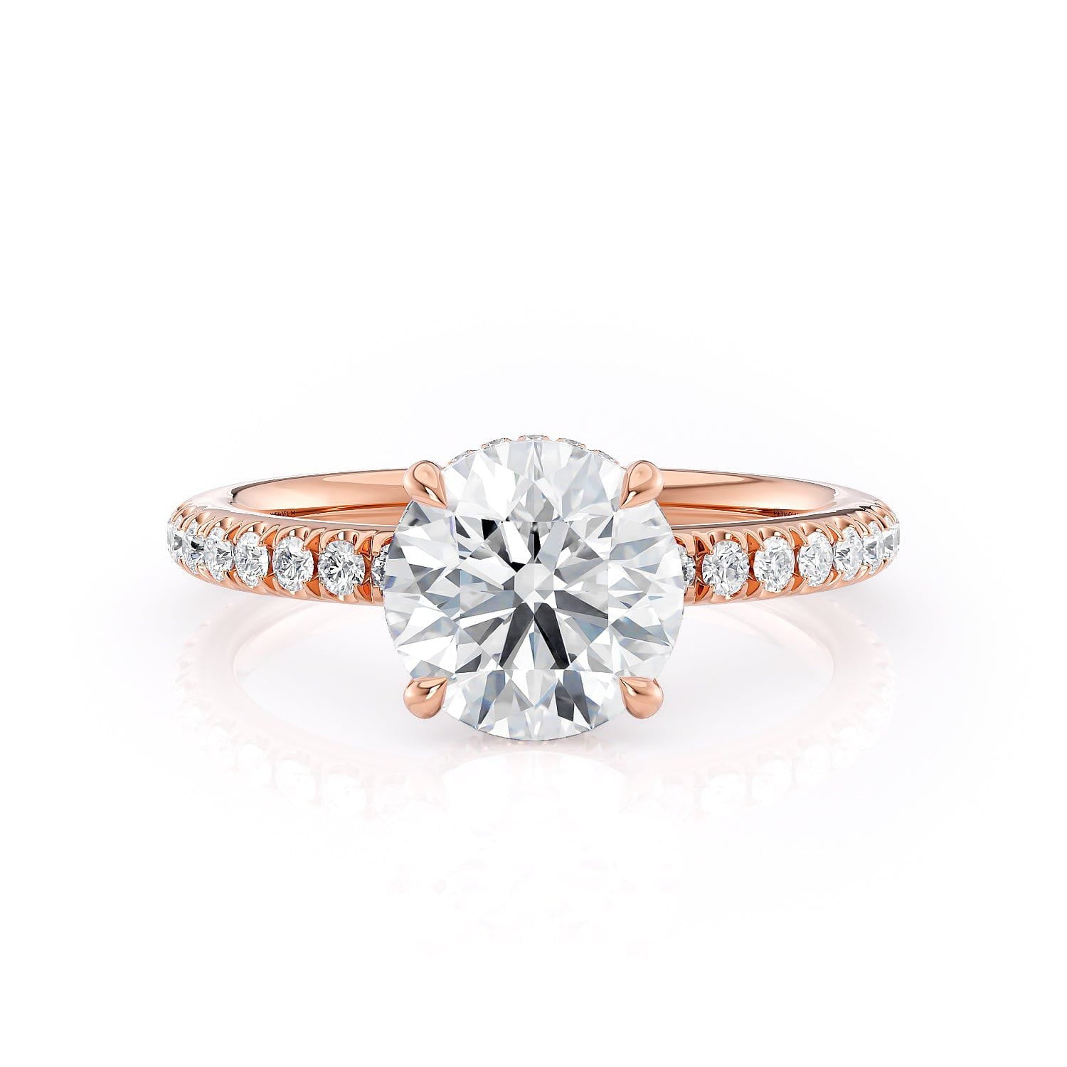 MICHAEL M Engagement Rings 18K Rose Gold Crown R742-1.5