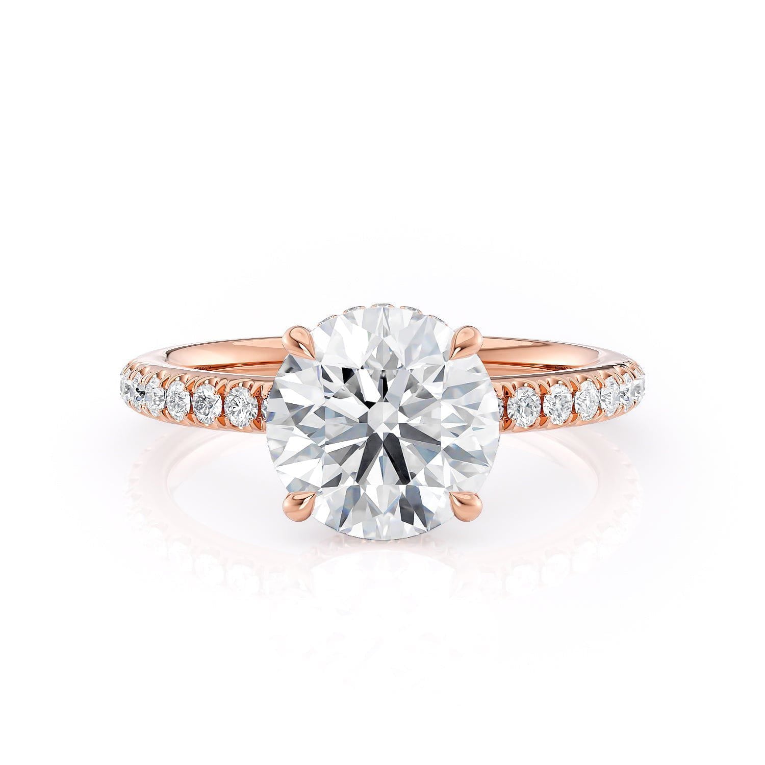 MICHAEL M Engagement Rings 18K Rose Gold Crown R742-2 R742-2RG