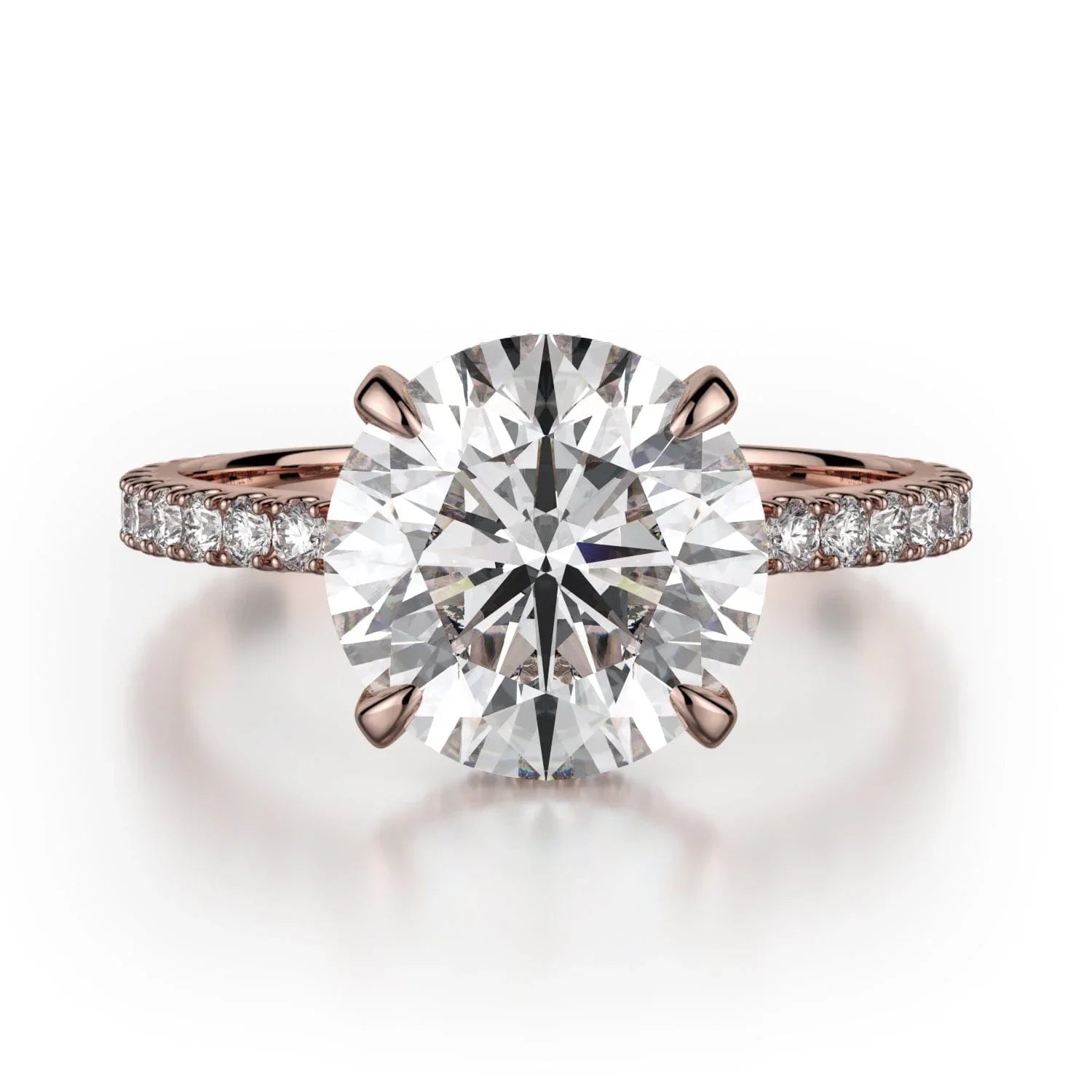 MICHAEL M Engagement Rings 18K Rose Gold Crown R742-3 R742-3RG