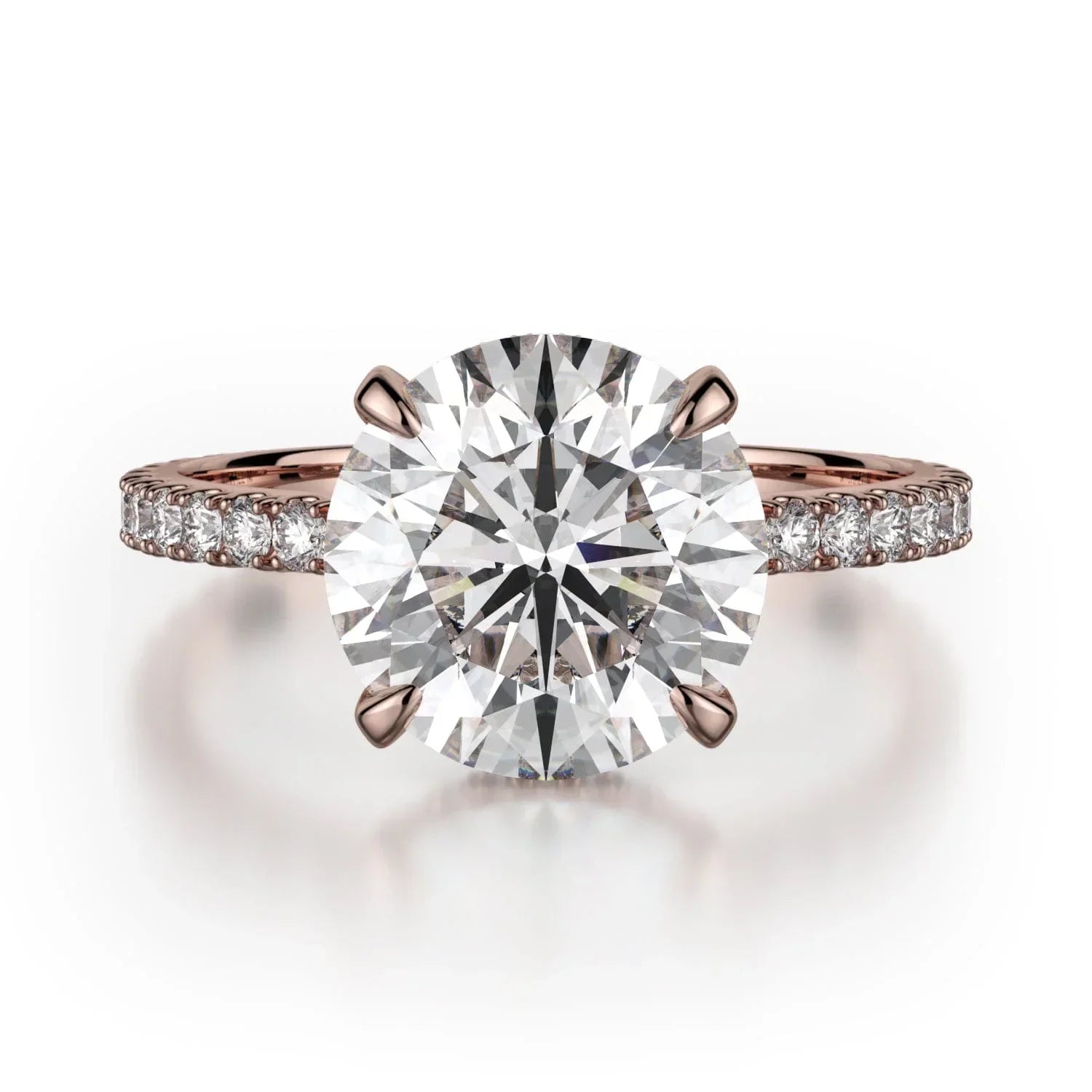 MICHAEL M Engagement Rings 18K Rose Gold Crown R742-3 R742-3RG