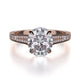 MICHAEL M Engagement Rings 18K Rose Gold Crown R743-3 R743-3RG