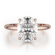 MICHAEL M Engagement Rings 18K Rose Gold CROWN R750-3 Oval-Cut Diamond Solitaire R750-3RG