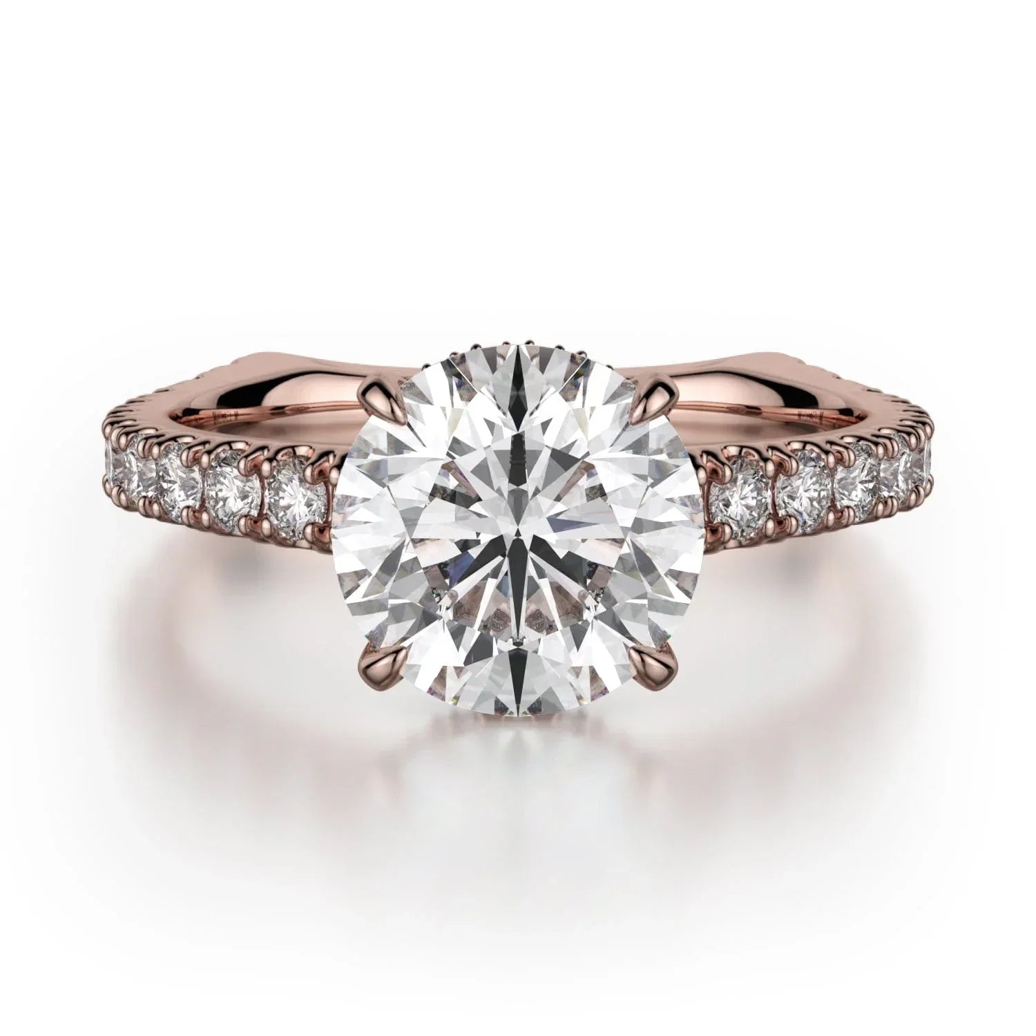 MICHAEL M Engagement Rings 18K Rose Gold Crown R751-2 R751-2RG