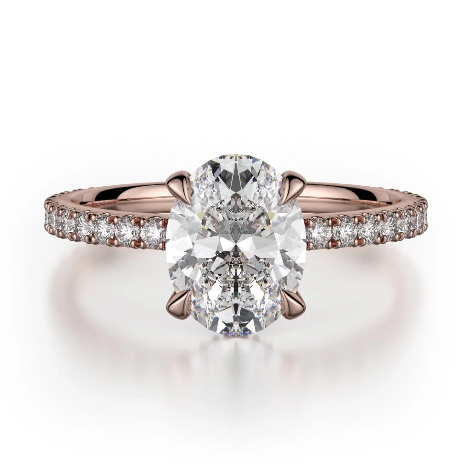 MICHAEL M Engagement Rings 18K Rose Gold Crown R753-2