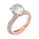 MICHAEL M Engagement Rings 18K Rose Gold Crown R812PV-3 Oval