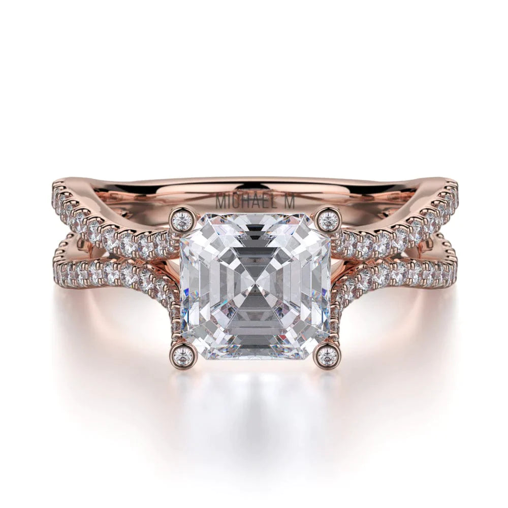 MICHAEL M Engagement Rings 18K Rose Gold Defined R725-2 R725-2RG