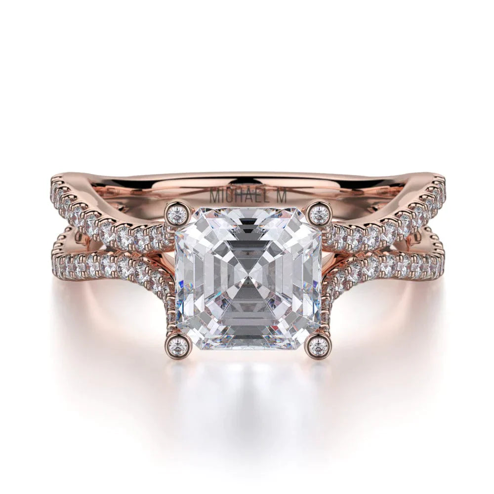 MICHAEL M Engagement Rings 18K Rose Gold Defined R725-2 R725-2RG