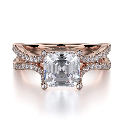 MICHAEL M Engagement Rings 18K Rose Gold Defined R725-2 R725-2RG