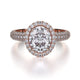 MICHAEL M Engagement Rings 18K Rose Gold Defined R730-2 R730-2RG