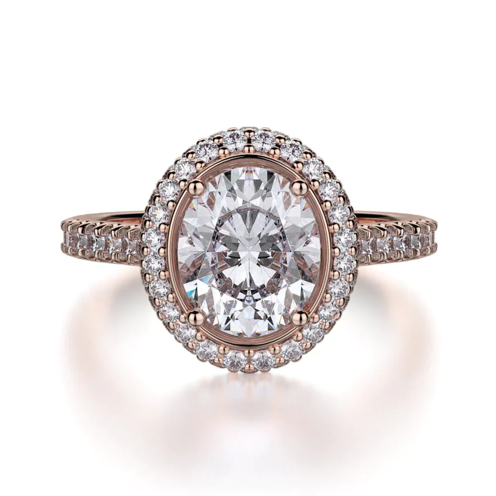 MICHAEL M Engagement Rings 18K Rose Gold Defined R737-2OV R737-2OVRG