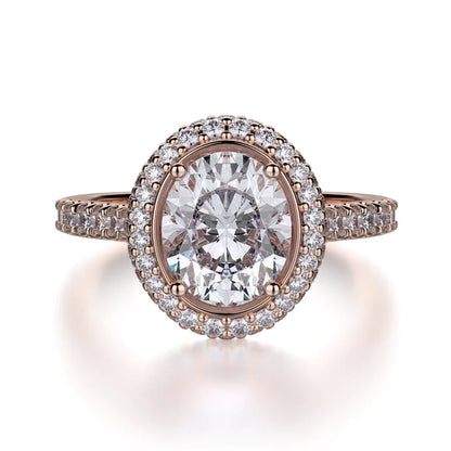 MICHAEL M Engagement Rings 18K Rose Gold Defined R737-2OV R737-2OVRG
